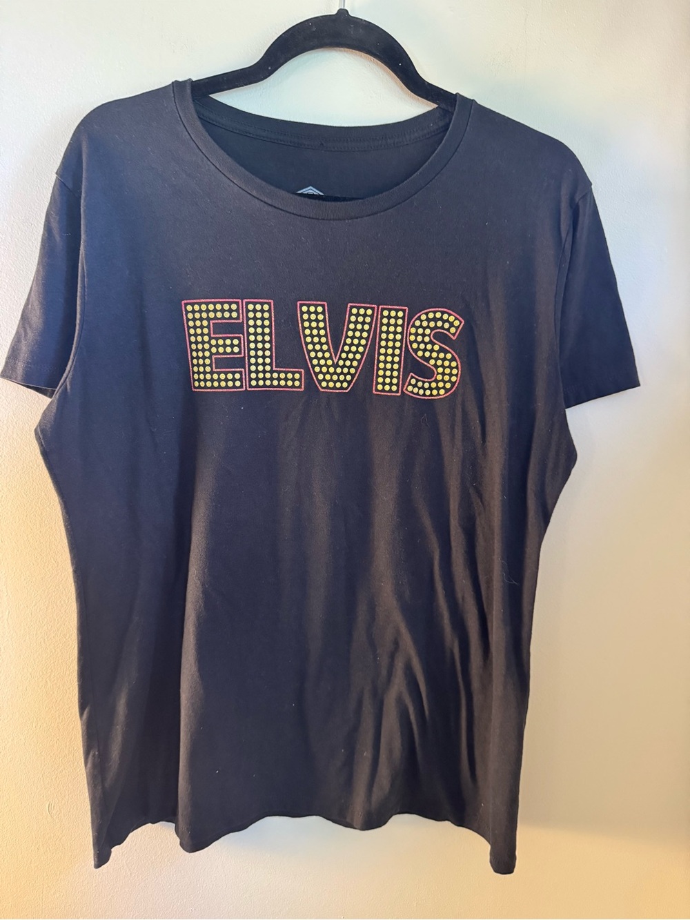 DIRECT FROM GRACELAND Elvis Presley Black Graphic Tee Shirt 2XL Cotton
